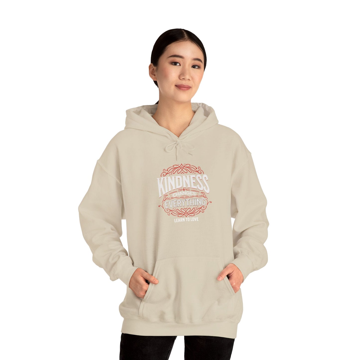 Love HoodieLeanne Roberts DesignsKindness Changes Everything Learn to Love HoodieStay warm and spread positivity with this 'Kindness Changes Everything Learn to Love' Hoodie. This hoodie radiates warmth and comfort, perfect for lounging at home o