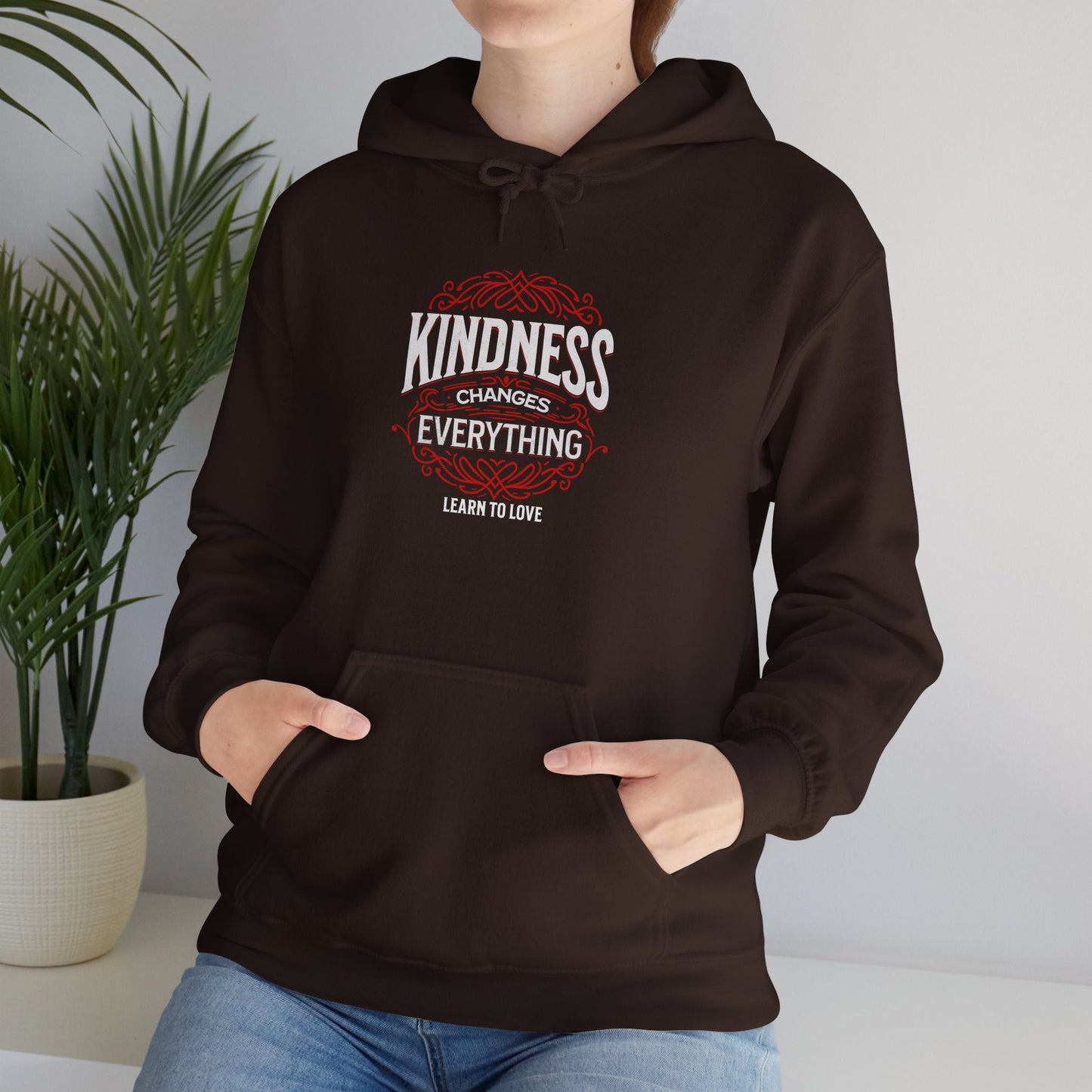 Love HoodieLeanne Roberts DesignsKindness Changes Everything Learn to Love HoodieStay warm and spread positivity with this 'Kindness Changes Everything Learn to Love' Hoodie. This hoodie radiates warmth and comfort, perfect for lounging at home o