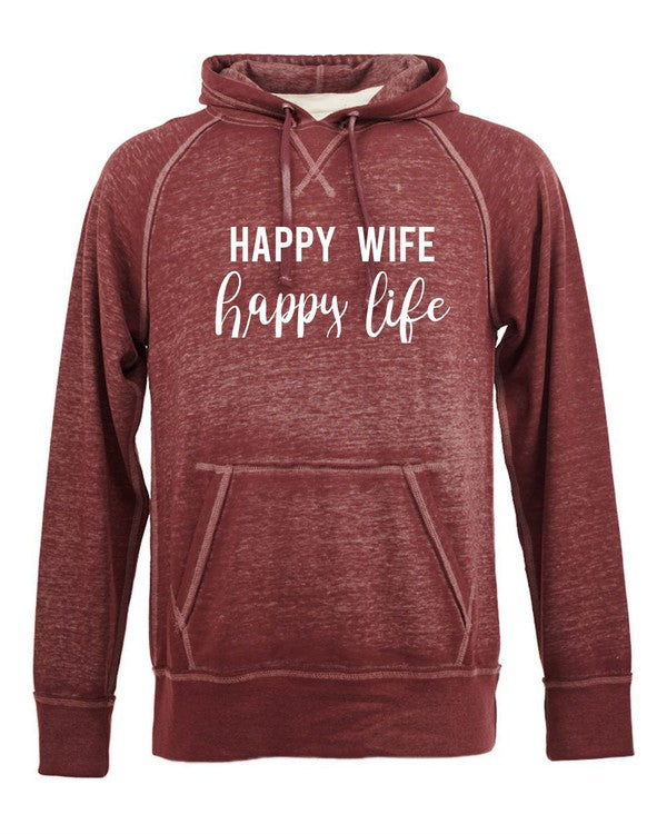 Happy Wife Happy Life Vintage Hoodie