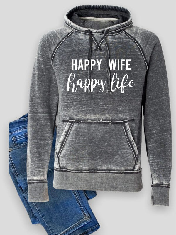 Happy Wife Happy Life Vintage Hoodie