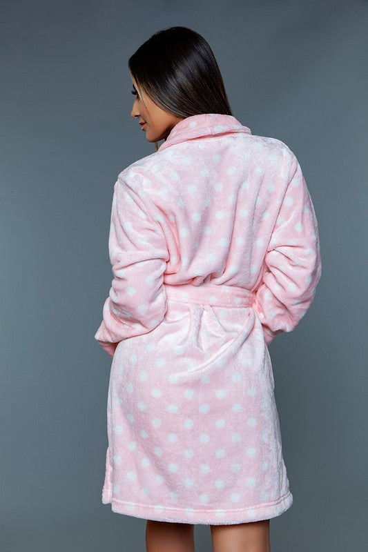 Kaylee Robe Polka DotLeanne Roberts DesignsKaylee Robe Polka DotThe Kaylee Robe is the ultimate in comfort and relaxation, designed to wrap you in a soft, warm embrace. Made from high-quality plush material, this robe feels incre