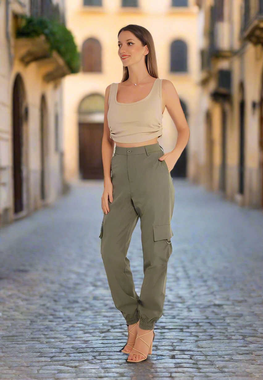 High Waist Cargo Pants