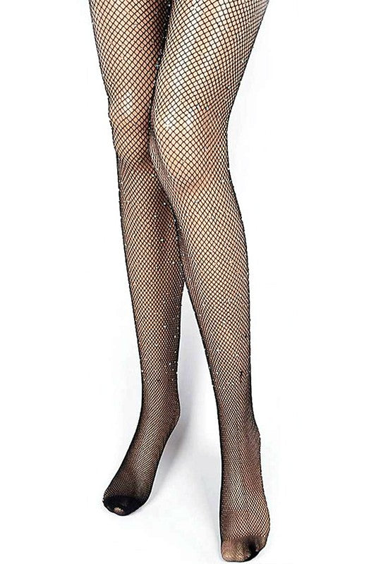 Rhinestone Accent Fishnet StockingLeanne Roberts DesignsRhinestone Accent Fishnet StockingCrafted from a luxurious blend of nylon, this striking fishnet stocking features a rhinestone accent, adding a touch of sophistication and allure. Its versatile one 