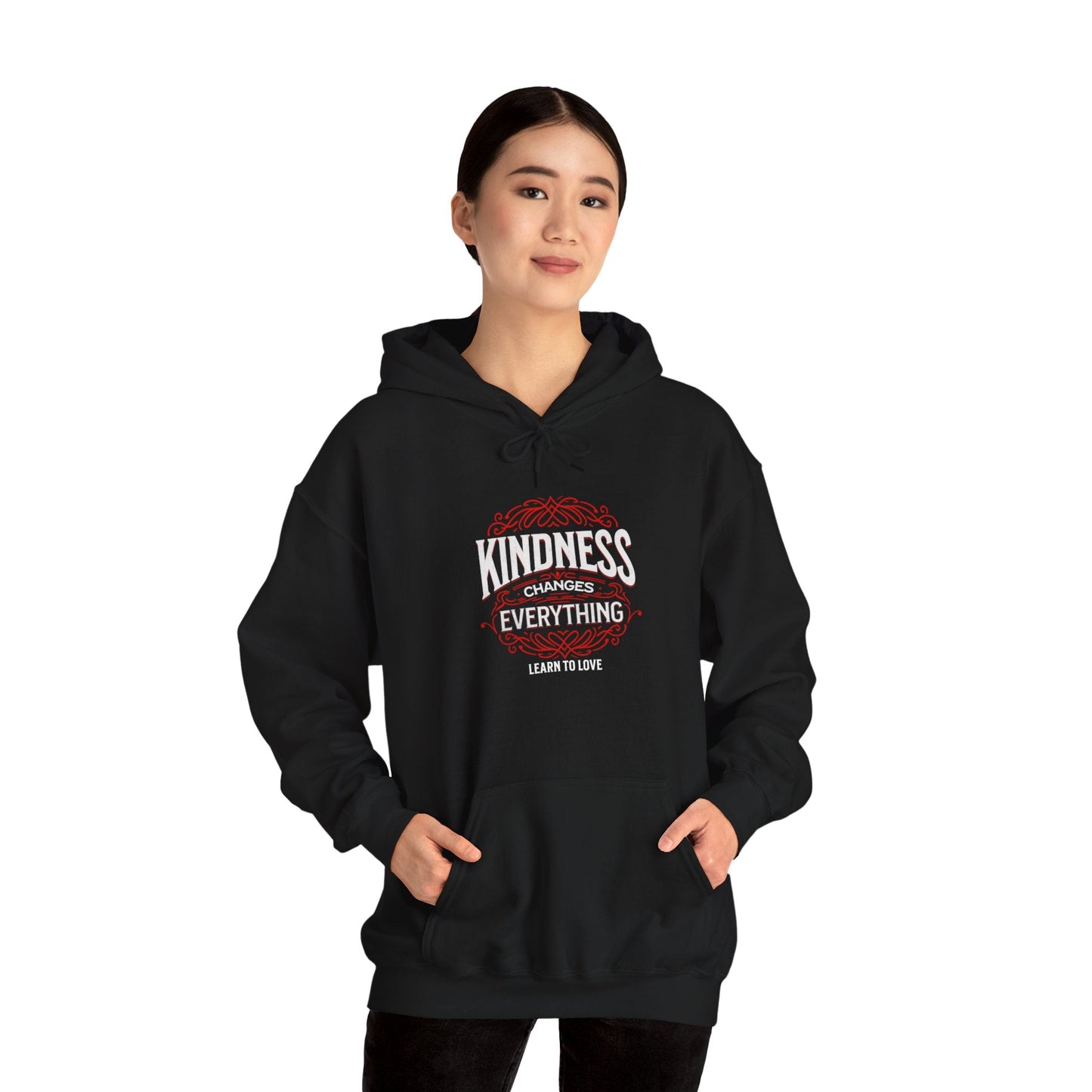 Love HoodieLeanne Roberts DesignsKindness Changes Everything Learn to Love HoodieStay warm and spread positivity with this 'Kindness Changes Everything Learn to Love' Hoodie. This hoodie radiates warmth and comfort, perfect for lounging at home o