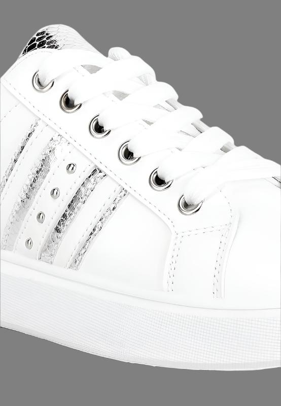 Claude Faux Leather Back Panel Detail Sneakers