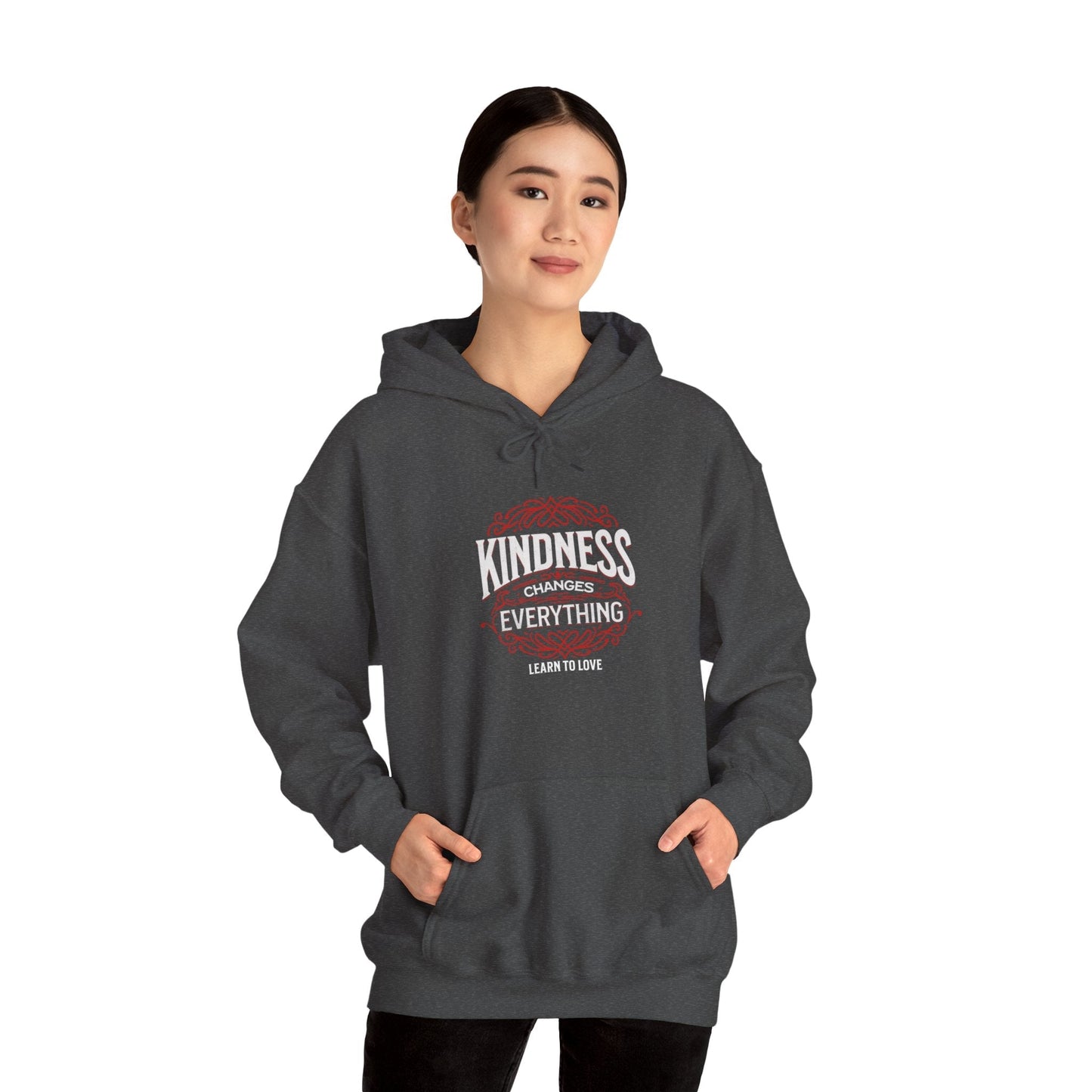 Love HoodieLeanne Roberts DesignsKindness Changes Everything Learn to Love HoodieStay warm and spread positivity with this 'Kindness Changes Everything Learn to Love' Hoodie. This hoodie radiates warmth and comfort, perfect for lounging at home o