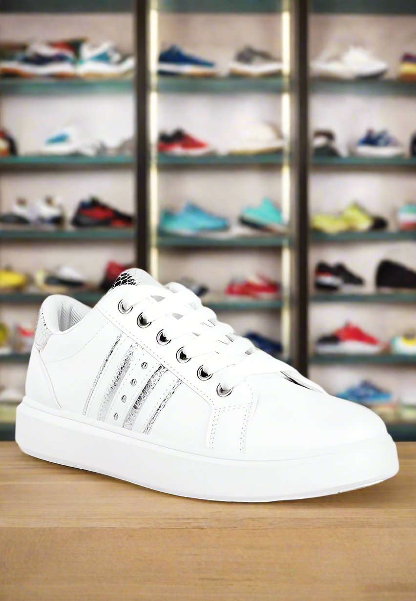 Claude Faux Leather Back Panel Detail Sneakers